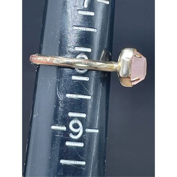 Kendra Scott Rose Quartz Ring Women’s Size 8 Gold Tone Stamped - Picture 7 of 10